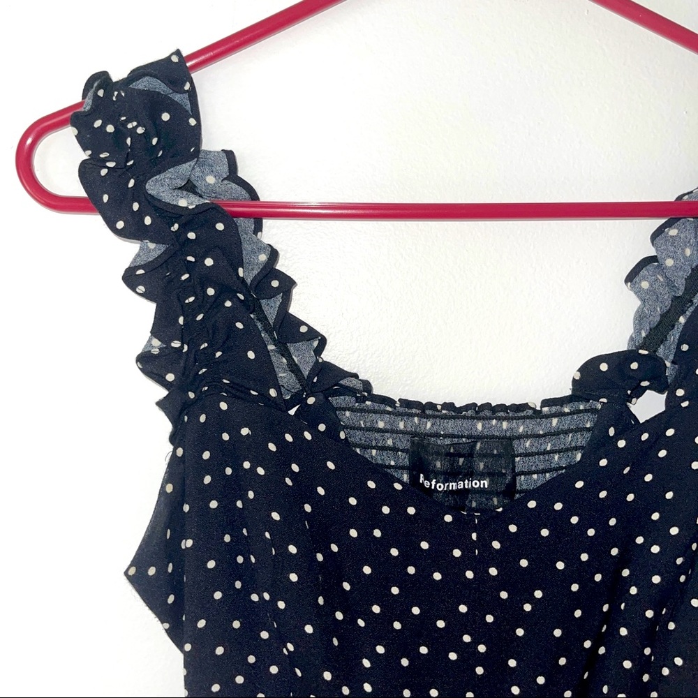 Reformation polka dot top